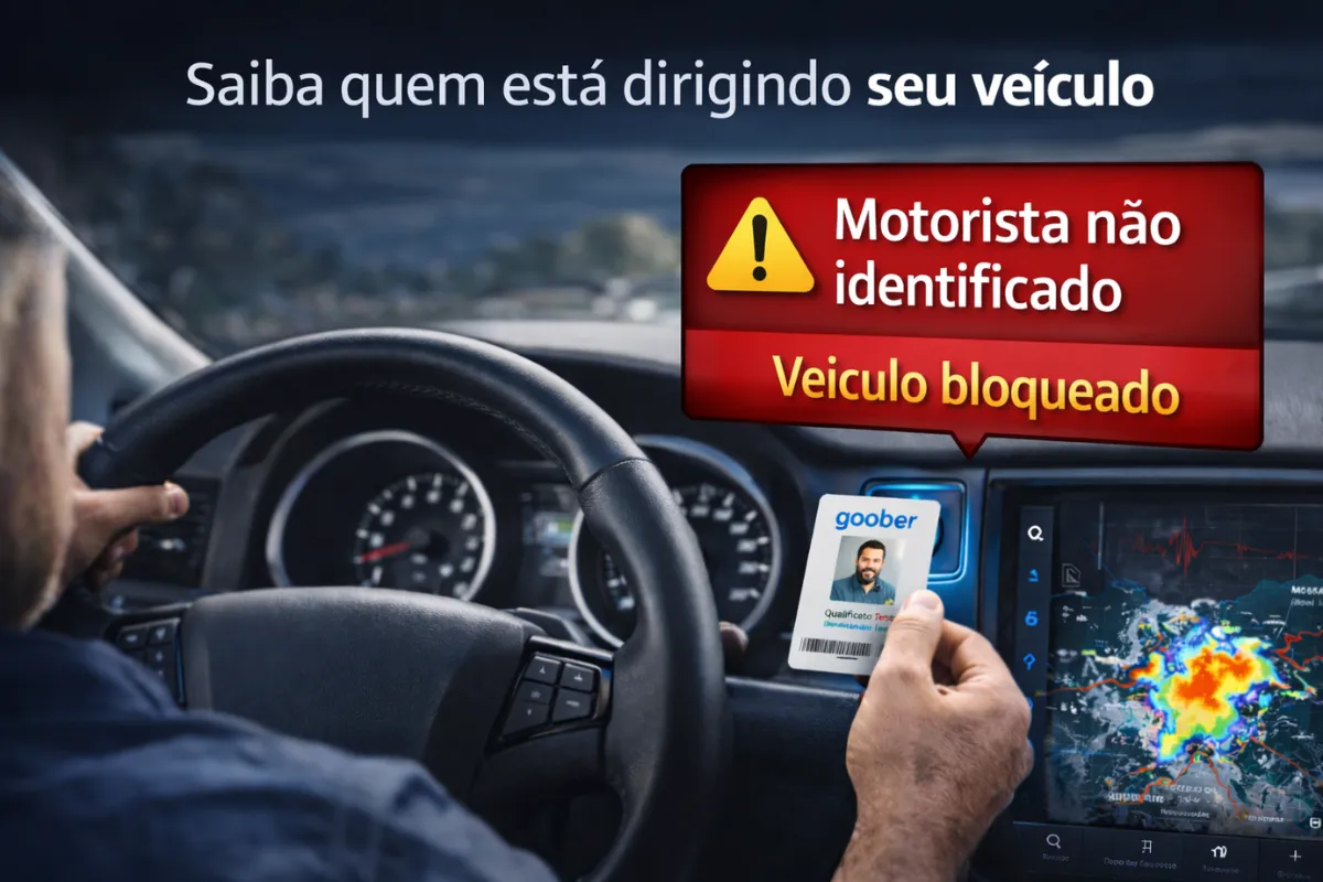 Sistema de identificação de motoristas GooberTec por cartão ou teclado