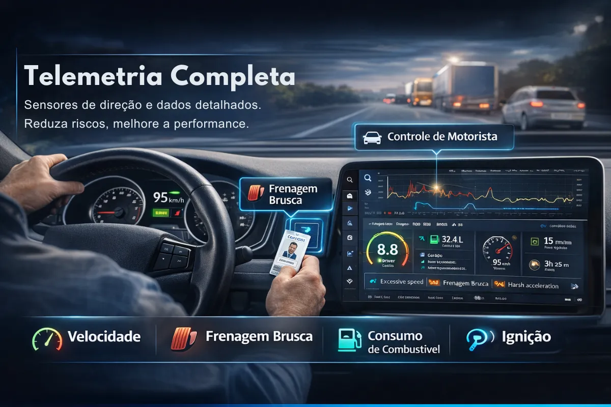 Telemetria veicular para gestão de frotas e rastreamento em Belo Horizonte